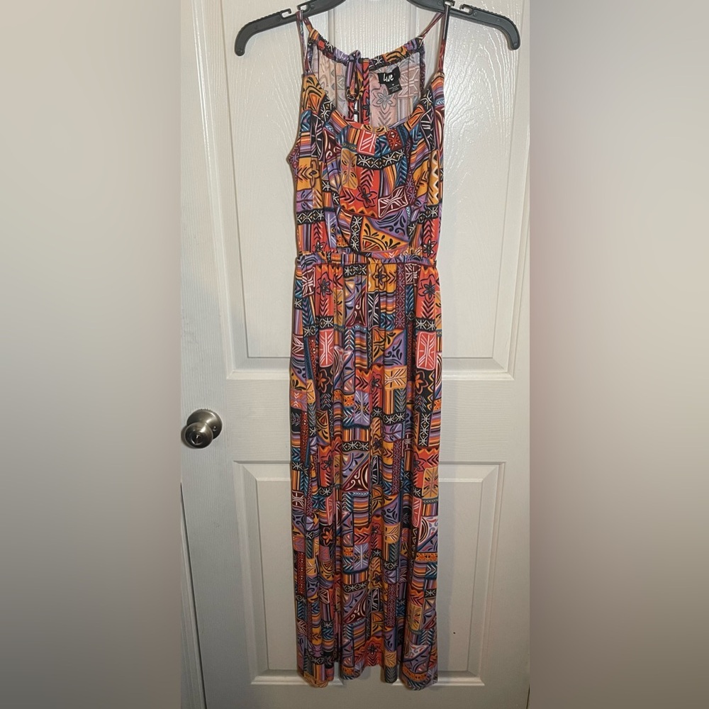 Colorful Geometric Maxi Dress